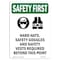Signmission OSHA Sign, Hard Hats W/ Symbol, 14in X 10in Rigid Plastic, 10" W, 14" H, Portrait OS-SF-P-1014-V-11160 - alternate 1